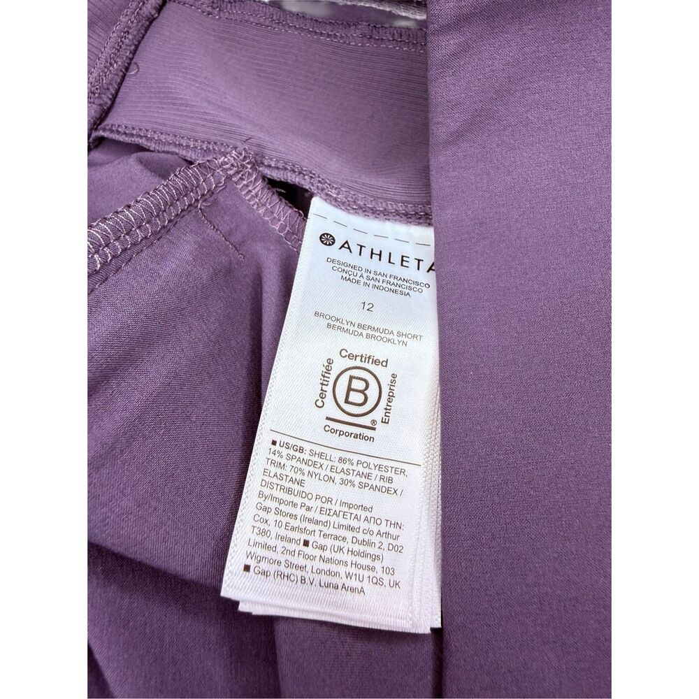 Athleta Brooklyn Bermuda Shorts Women’s 12 Activewear Tempest Violet Gorpcore - Picture 6 of 6